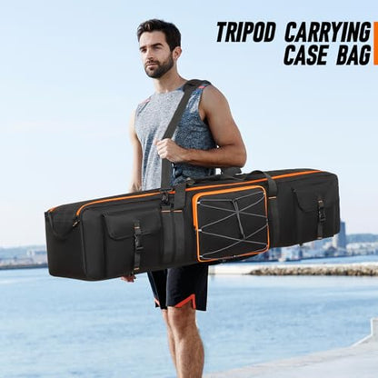 Tripod Carrying Case,50 Inch Tripod Light Stand and Photography Lighting Kit Bag,Photo Studio Equipment Large Carrying Bag with Removable Padding,for Tripods,Monopods,Speaker Stands,Mic Stand - size: 50*9.8*9.6in