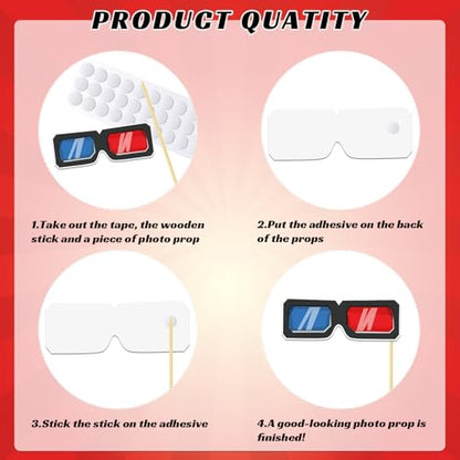 25pcs Hollywood Movie Night Photo Booth Props Oscar Themed Party Movie Star Photo Accessories Red Carpet Decoration
