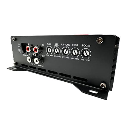 Warzone Series Car Amplifiers - True RMS Power Class D Amps, 1/2/4 Ohm Stable, Multi-Channel and Monoblock Options, Remote Sub Control (1500W / Monoblock) - size: 1500W / Monoblock