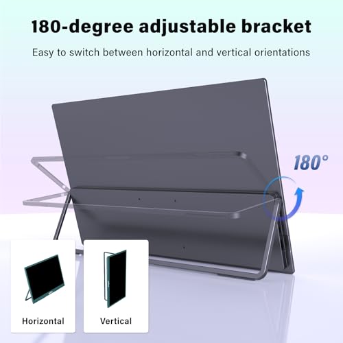 InnoView 4K Portable Monitor 18.5" 3840x2160 UHD USB-C HDMI for Laptop, 400 nits IPS Computer Gaming Display HDR Travel Monitor with W/180°Adjustable Stand for Desktop Mac Phones Tablet PS5/4 Switch - size: 18.5 Inches