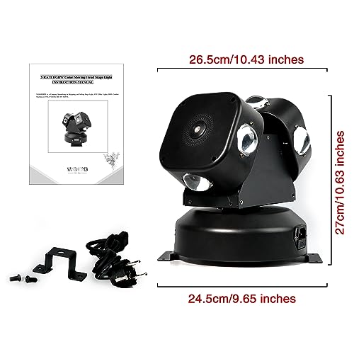 Moving Head DJ Light DMX Strobe Light with Sound Activated Party RGBW LED Beam Lights Lighting Equipment for Events DJ KTV Disco Wedding Concert (8LED DJ Light w/Special Light) - color: 8LED Professional DJ Light w/ Special Lights