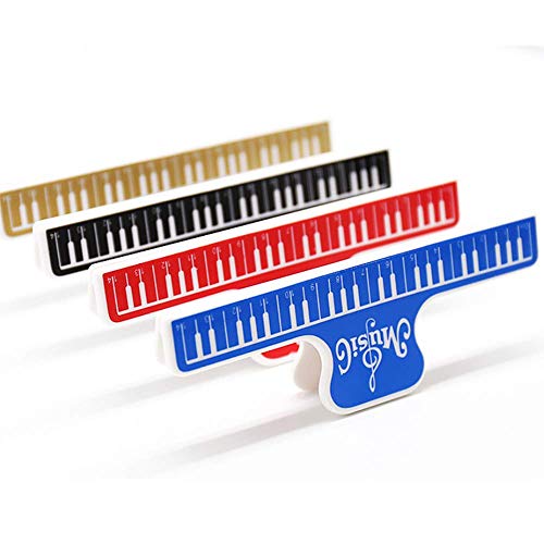 Music Book Clips,4 Pcs Plastic Music Holder Stand Page Paper Clamps Guitar Accessories for Piano Guitar Violin Playing Instruments and Reading Books