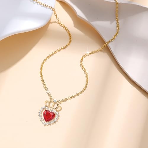 Queen Crown Rhinestone Wedding Crowns and Tiaras for Women Costume Party Hair Accessories Princess Birthday Crown Crystal Bridal Crowns - color: Gold Black+Red Crown