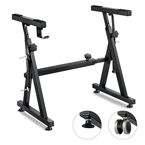 Donner Keyboard Stand, Z-style Heavy-Duty Piano Stand, Adjustable and Portable Piano Keyboard Stand, Suitable for 54, 61 and 88 Keys Electric Keyboards Digital Pianos - size: Z-style Fixed