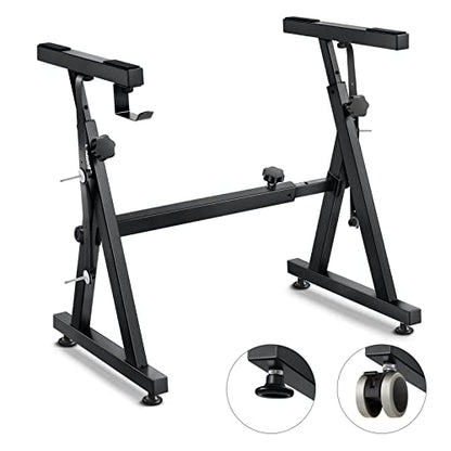 Donner Keyboard Stand, Z-style Heavy-Duty Piano Stand, Adjustable and Portable Piano Keyboard Stand, Suitable for 54, 61 and 88 Keys Electric Keyboards Digital Pianos - size: Z-style Fixed