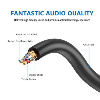 3.5mm to XLR Cable, 1.5 FT XLR to 3.5mm Unbalanced 1/8 inch Mini Jack Stereo to XLR Male Cord Adapter Mono Audio Cord for Cell Phone, La ptop, Speaker, Mixer - size: 1.5 FT