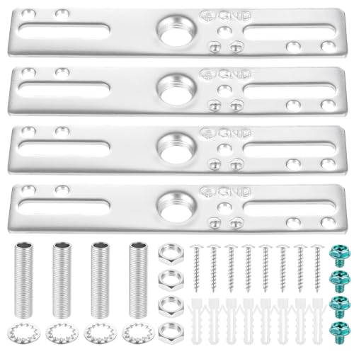 4" Ceiling Light Fixture Mounting Bracket Kit, 4Pcs Universal Lamp Crossbar Hardware Set Heavy Duty Light Mounting Bracket for Chandelier and Wall Lights