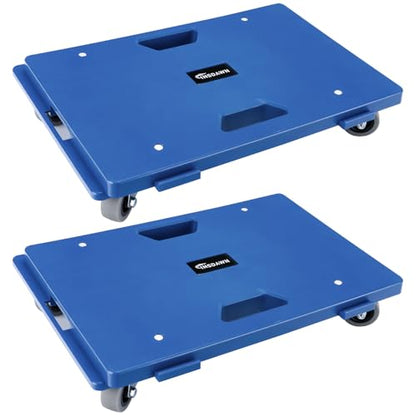 2 Pack Furniture Dolly 4 Wheels Upgraded Dollies Connectable with 4 Wheels Small Flat Dolly Cart with 500 LBS Capacity for Heavy Appliance, Blue - color: Blue, size: 2 Pack