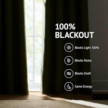 Martha Stewart Lucca Velvet Blackout Curtains 50 x 95 Navy Blue, 2 Panels - color: Navy, size: 50"W x 95"L (Pack of 2)