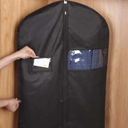 KEEGH 40 inch Suit Cover Bags for Men, Black Garment Bags (Set of 20) - size: 40"-20pcs