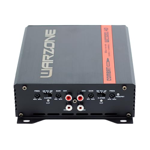 Warzone Series Car Amplifiers - True RMS Power Class D Amps, 1/2/4 Ohm Stable, Multi-Channel and Monoblock Options, Remote Sub Control (320W / 4 Channels) - size: 320 watt 4 Channels