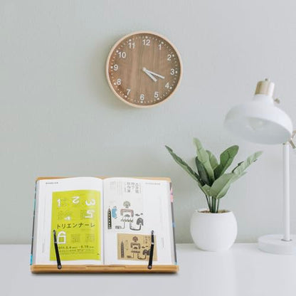 (15.4 x 11 Inch) Large Book Stand for Reading Hands Free,Recipe Book Holder | Cookbook Holder for Kitchen Counter,Textbook Stands for Heavy Thick Books,Bamboo Holders for Bible,Tablet,Law School,Drawing - size: 15.4 x 11 Inches