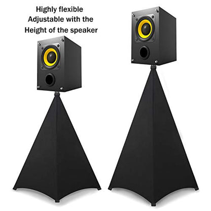 Dofilachy Speaker Stand Cover-DJ Bag with 360 Degree Cover, Speaker Tripod Scrim Cover for Speaker/Lighting with Free Travel Bag (One Pack-Black) - color: One Pack-black