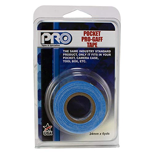 Pro Tapes Pocket Gaff Tape 1 inch (24mm) x 6 Yards Length Electric Blue Matte. Pocket Size Gaffers Tape. Made in The USA. Holds Tight, Easy to Remove. - color: Electric Blue, size: 1 inch