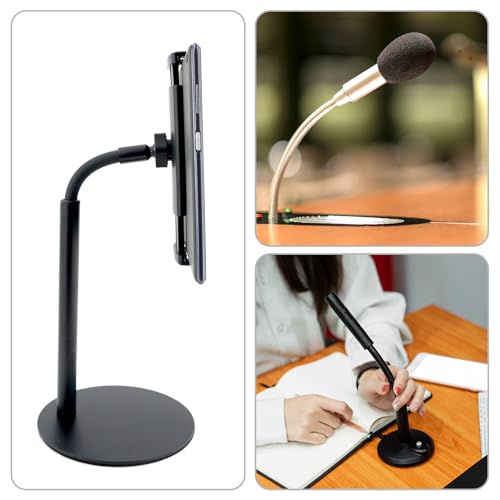 PATIKIL 10" Microphone Gooseneck, 5/8"-27 Thread Metal Universal Hose Flexible Arm Gooseneck Tube Extension for Multifunction DIY, Black - color: Black, size: 10"