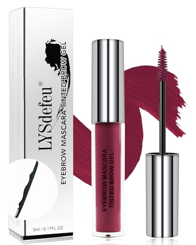 Eyebrow Gel Tint, Waterproof Burgundy Eye Brow Dye Glue Mascara for Women | Tinted Eyebrow Gel, Smudge-Proof Eye Brow Tinting Kit,Longlasting Brow Filler Color Mascara,Thanksgiving Christmas Eye Makeup - color: 11#Burgundy