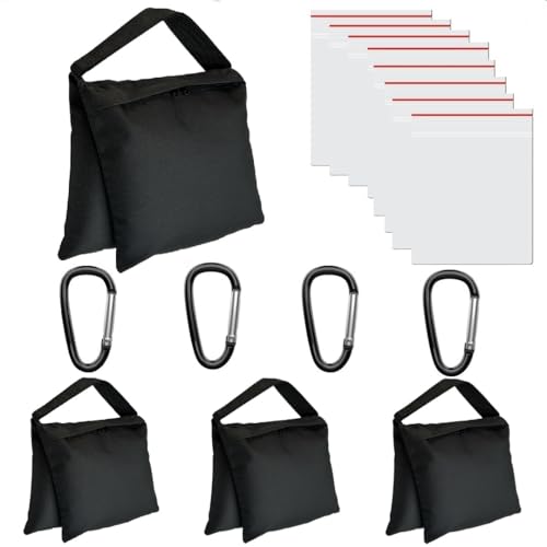 4 Pack Weight Sand Bags Saddle-Bag Style for Photography Tripod, Video Equipment, Studio Set, Light Stand, Film Set, Folding Chair, Camping Tents, Sports, Indoor Outdoor Use - style: 4-Pack