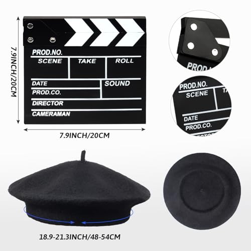 Yewong 4 Pieces Kids Director Costume Accessories Set for Filmmaker Awards Career Day Dress up Movie Night Party Supplies - color: Set a