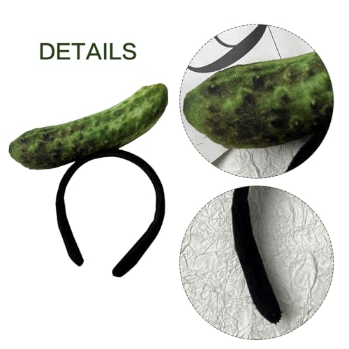 Pickle Headband,Funny Vegetable Hair Hoop for Halloween Cosplay | Pickle Headwear,Novelty Mini Food Headpieces,Halloween Cosplay,Carnival & Festivals,Photo Props,Costume Favor