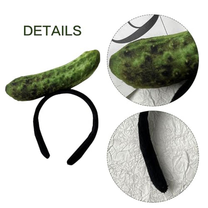 Pickle Headband,Funny Vegetable Hair Hoop for Halloween Cosplay | Pickle Headwear,Novelty Mini Food Headpieces,Halloween Cosplay,Carnival & Festivals,Photo Props,Costume Favor