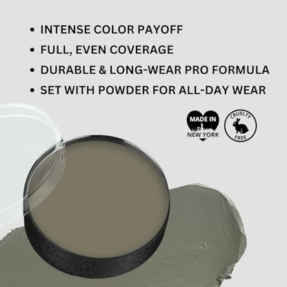 Mehron Makeup Color Cup Greasepaint - ZOMBIE, Face & Body Paint | High-Pigment, Long-Wear Cream Face Paint Makeup for Theater, Halloween, Cosplay, & More. Cruelty Free & Made in the USA. - color: Zombie Flesh
