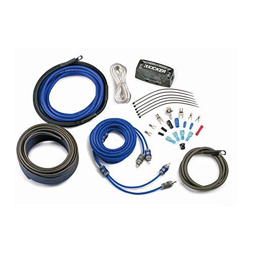Kicker 46CK4 K-Series Complete 4-AWG Amplifier Connection Kit W/ 2-Channel RCA Interconnects | K-Series 4 AWG install set, 2-channel signal leads, full connection for clean subwoofer bass power hookup