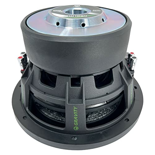 Gravity 1x 10 Inch 2000 Watt Car Audio Subwoofer w/ 4 Ohm DVC 10" Sub - Single - Feature Dual Voice Coil, Thick Magnet, Design for Car, ATV, Van, High Performance Car Show - size: 10 inch GW 4Ω