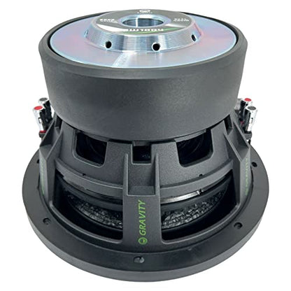 Gravity 1x 10 Inch 2000 Watt Car Audio Subwoofer w/ 4 Ohm DVC 10" Sub - Single - Feature Dual Voice Coil, Thick Magnet, Design for Car, ATV, Van, High Performance Car Show - size: 10 inch GW 4Ω