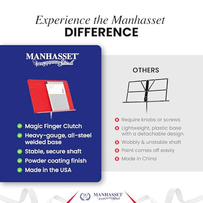 Manhasset 48 Symphony Music Stand for Sheet Music - Model 4801MRD - color: Red, Matte, size: Pack of 1