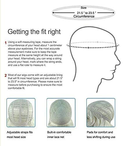 HPO Bavarian Double Braided Wig, Breathable Capless Cap, Premium Handcrafted Wig, Designed for comfort fit, flame retardent synthetic fiber (Grey) - color: Grey