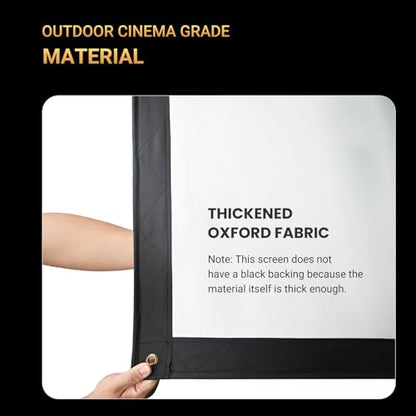 250 inch Projector Screen Upgraded, Straight Edges, Foldable, Washable and Wrinkle-Free - for Indoor Home Theater and Outdoor Cinema -White 16:11 by IOLIEO - size: 250'' Diagnol