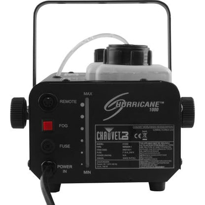 CHAUVET DJ Hurricane 1000 Compact Fog Machine with wireless Remote | Dense atmospheric haze for nightclubs, party nights, holiday displays and live events, quick heat-up, hands-free triggering - style: 1000