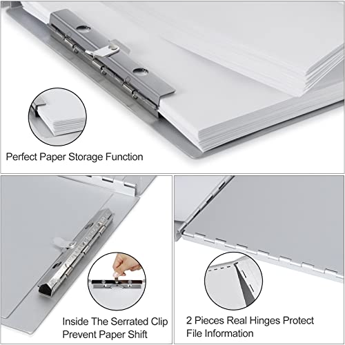 Sunnyclip Aluminum Clipboard with Storage (Letter Size), Metal Recycle Form Holder Portfolio Binder with Clip Inside Posse Box, for Office Business Medical Professionals Stationer - size: Letter Size 13 x 9 x 1 in