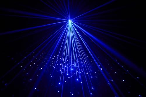 DJ Lights for Parties, Pro 7 in 1 DMX & Sound Activated DJ Lights Show Machine with Disco Ball Light, UV Black Lights - Sound Activated LED Lighting for Home, Karaoke, Birthday and DJ Events World Cup - color: 4 Head