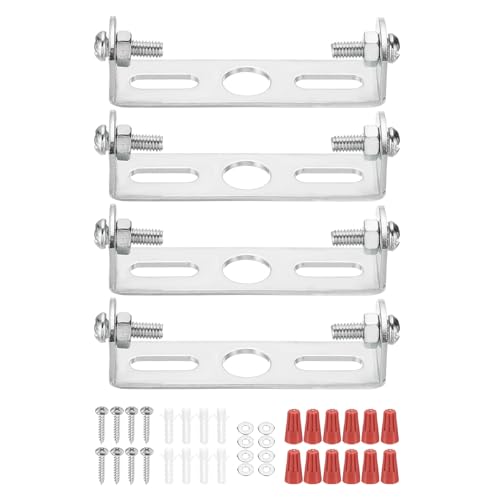 4 Set 60mm 2.36" Universal Light Fixture Mounting Bracket Kit - size: 60mm (2.36")
