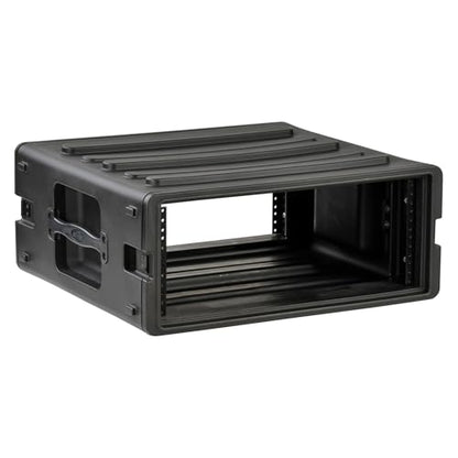SKB 4U Roto Rack Case - Durable Polyethylene Gear Protector, Stackable, Waterproof with Twist Latches & Rubber Feet for Musicians, DJs, and A/V Equipment - Secure Transport & Storage Solution | Waterproof with Twist Latches and Rubber Feet for Musicians,