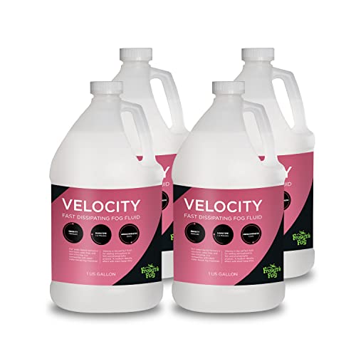 Froggys Fog - 4 Gal - Velocity - Fast Dissipating Fog Machine Fluid for Stage, Studio, and Photography