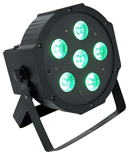 Rockville Battery PAR 61 36W Rechargeable RGBWA+UV DMX Wash Light, 25 Degree Beam, Replaceable Batteries, IR Remote, Sound-Activated, for DJs and Events | 12-18 Hour Battery Life, Stage Lighting, Remote Included, Sound Activated, Strobe, 6/10 DMX Channels