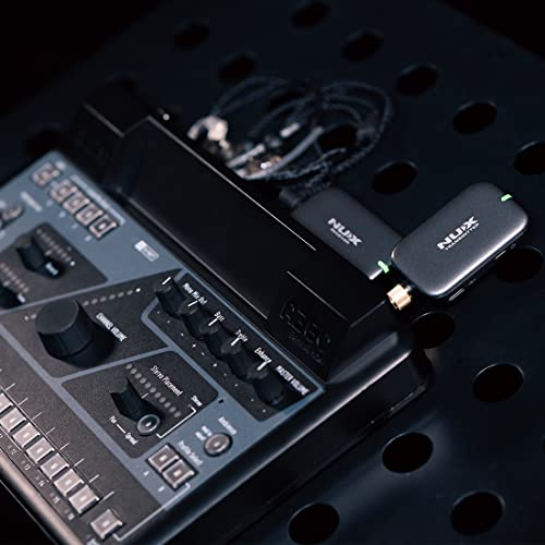 NUX B-7PSM 5.8 GHz Wireless in-Ear Monitoring System Bundle with 2pcs Microfiber Polishing Cloths, Charging Case Included, Stereo Audio transmitting