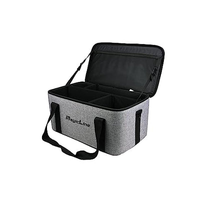 MagicLine Semi-Rigid Photo Studio Camera Equipment Bag 21.7"x12.6"x10.6" | Carrying case with shoulder strap, handle, movable foam padded dividers for studio strobe flash, monolight and accessories