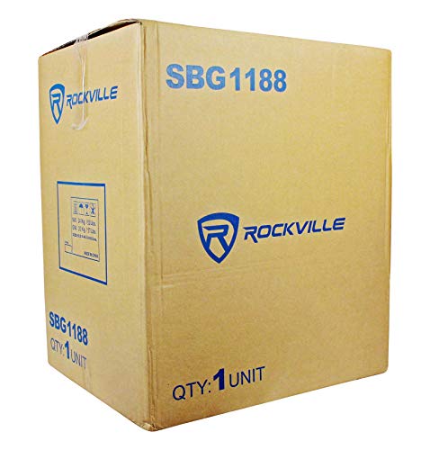 Rockville SBG1188 1000W Passive 18" Subwoofer, 8 Ohm, MDF Cabinet, Pole Mountable, Dual Ports, High Power Handling, Durable Build, Perfect for DJs and Live Sound