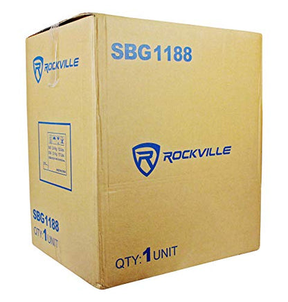 Rockville SBG1188 1000W Passive 18" Subwoofer, 8 Ohm, MDF Cabinet, Pole Mountable, Dual Ports, High Power Handling, Durable Build, Perfect for DJs and Live Sound