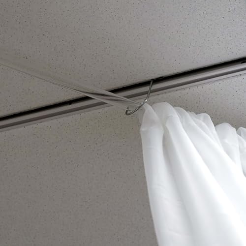 TABLECLOTHSFACTORY 30FT Fire Retardant White Sheer Voil Curtain Panel Backdrop - Premium Collection - color: White, size: 120"W x 360"L (Pack of 1)