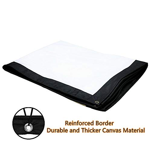 200 Inch Portable Folding Outdoor Projector Screen 16:9 Movie Screen | Big Size, Thick Canvas Material, HD Projection Movie Screen for Home Theater/School/Office/Party/Sports Events - size: 200 Inch