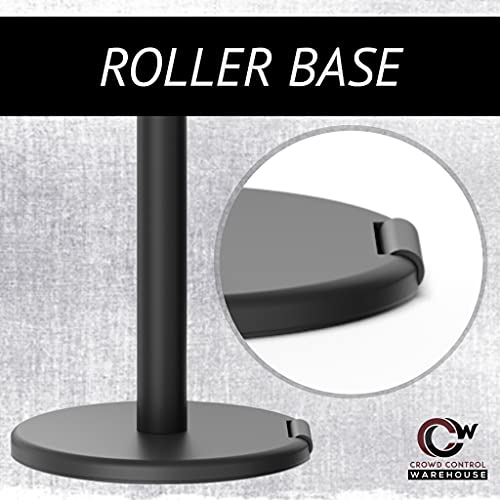 Trafford Industrial RBB-100 Retractable Belt Barrier Stanchions, 2-Pack - color: Dark Blue, size: 7.5 ft