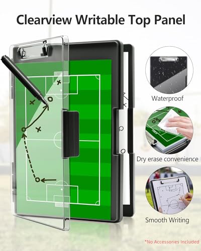Clipboard with Storage, Nurse Dry Erase Clip Board, 8.5x11, Black | Dual Compartments, Clearview Dry Erase Panel, High Capacity Storage, Heavy Duty, Pen Holder, Side Opening, School/Office Use - color: Black