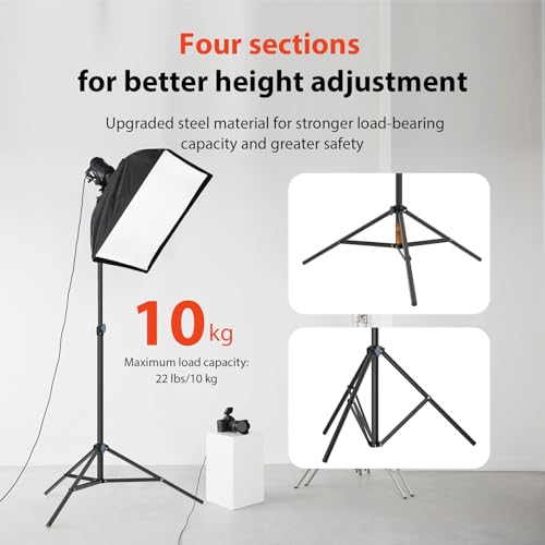 10ft/118 Heavy Duty Photography Light Stand, Tripod with 1/4" Screw - size: 9.84ft-Ø28mm