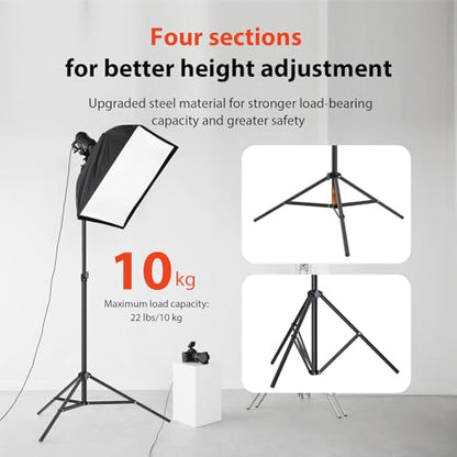 10ft/118 Heavy Duty Photography Light Stand, Tripod with 1/4" Screw - size: 9.84ft-Ø28mm
