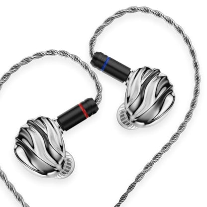 TRN Shell 3DD+1 Planar Hybrid in Ear Monitor, HiFi IEM Earbuds | 3 Tuning Nozzle Pairs, Silver-Plated IEM Cable, 3.5mm and 4.4mm Plugs, Balanced Sound, for Musicians and Audiophiles