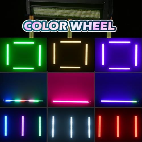 360° Moving Head DJ Lights 250W Beam Curtain & Strobe Stage Lights Bar 12x10W RGBW 4in1 DMX512/Sound/RDM Professional DJ Stage Props for Party Live Show Wedding - 1 Pcs